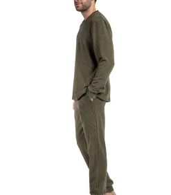 Heren ADMAS Pyjama broek top lange mouwen Checks Texture