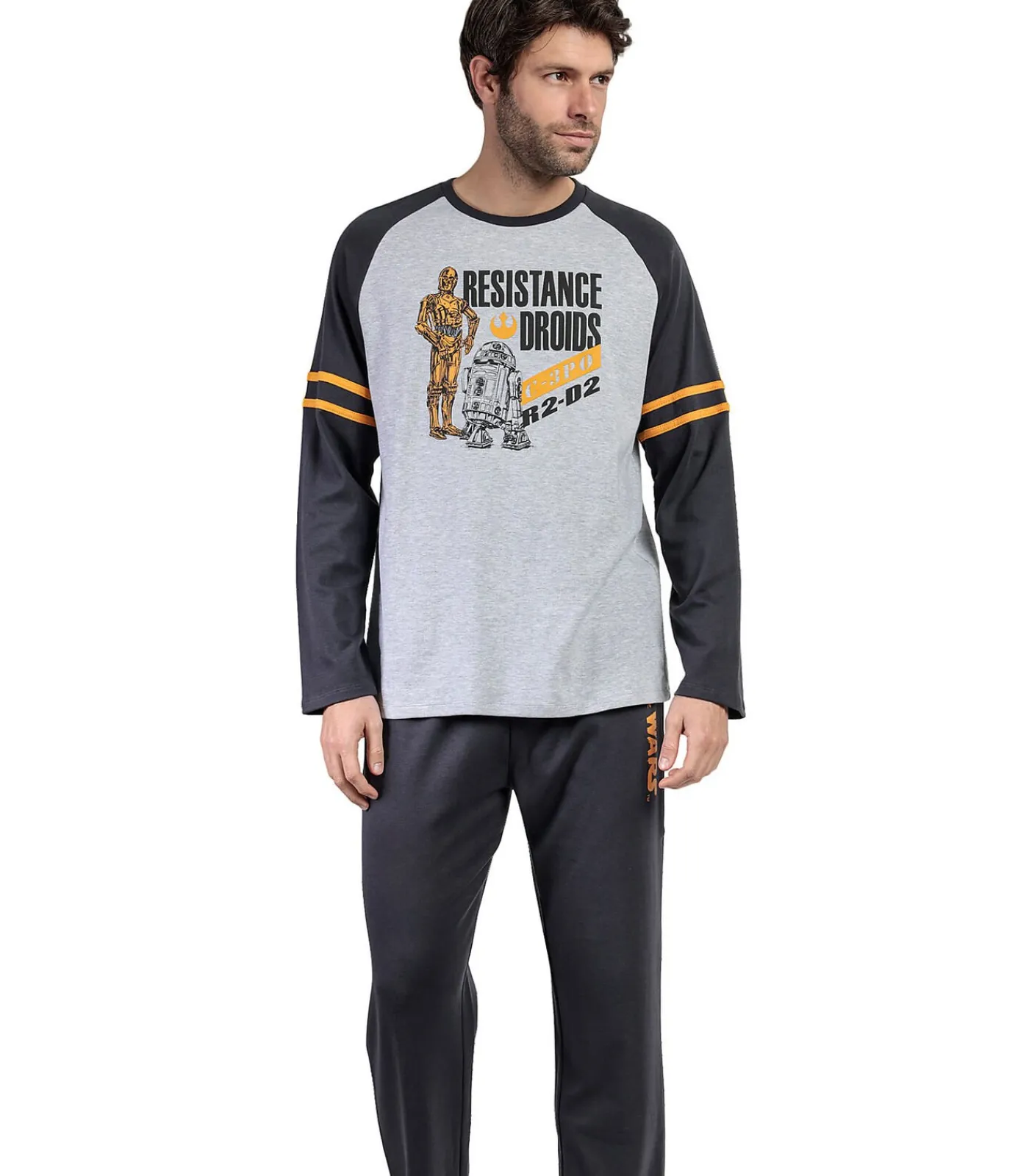 Heren ADMAS Pyjama broek top lange mouwen Sport Star Wars