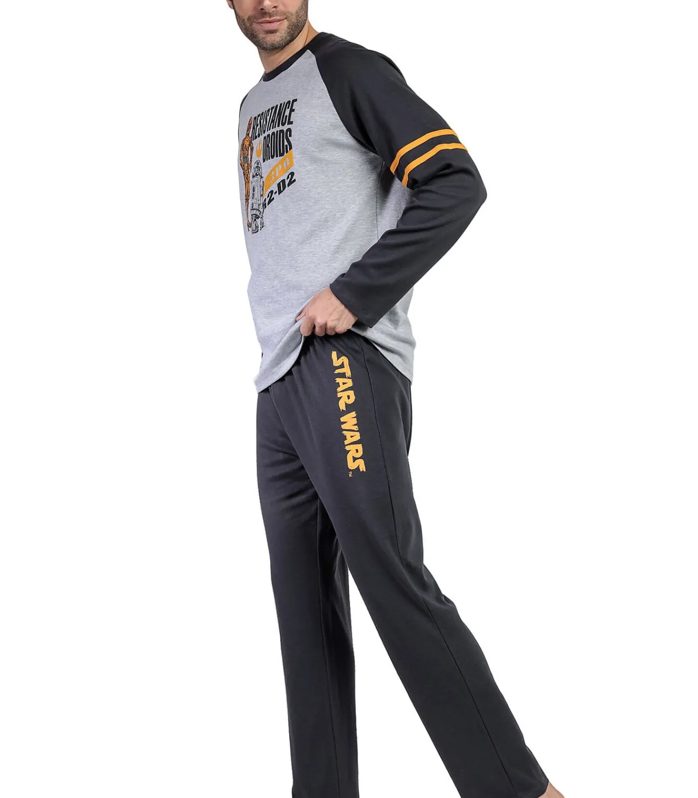 Heren ADMAS Pyjama broek top lange mouwen Sport Star Wars