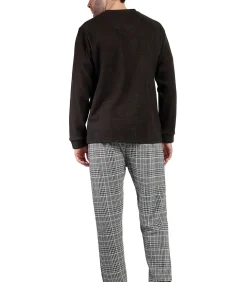 Heren ADMAS Pyjama broek top lange mouwen Americano