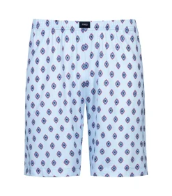 Heren Mey Pyjama Lounge Short Lichtblauw Print