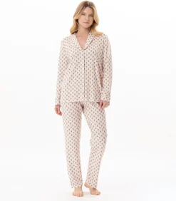 Outlet Pyjama met knopen van modal katoen TEA TIME 106 DAMES Nachtmode