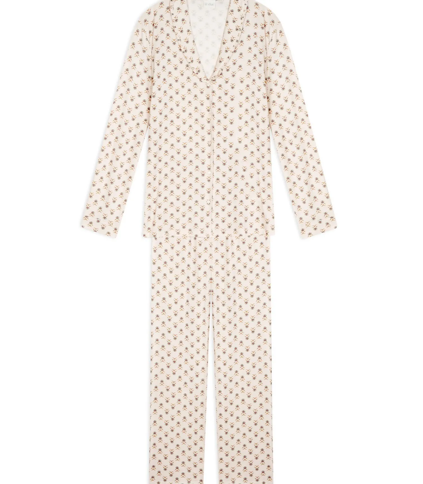 Outlet Pyjama met knopen van modal katoen TEA TIME 106 DAMES Nachtmode