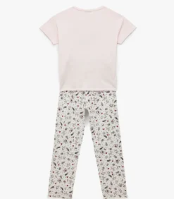 Pyjama Set Korte Mouwen Katoen Bedrukt DAMES Loungewear