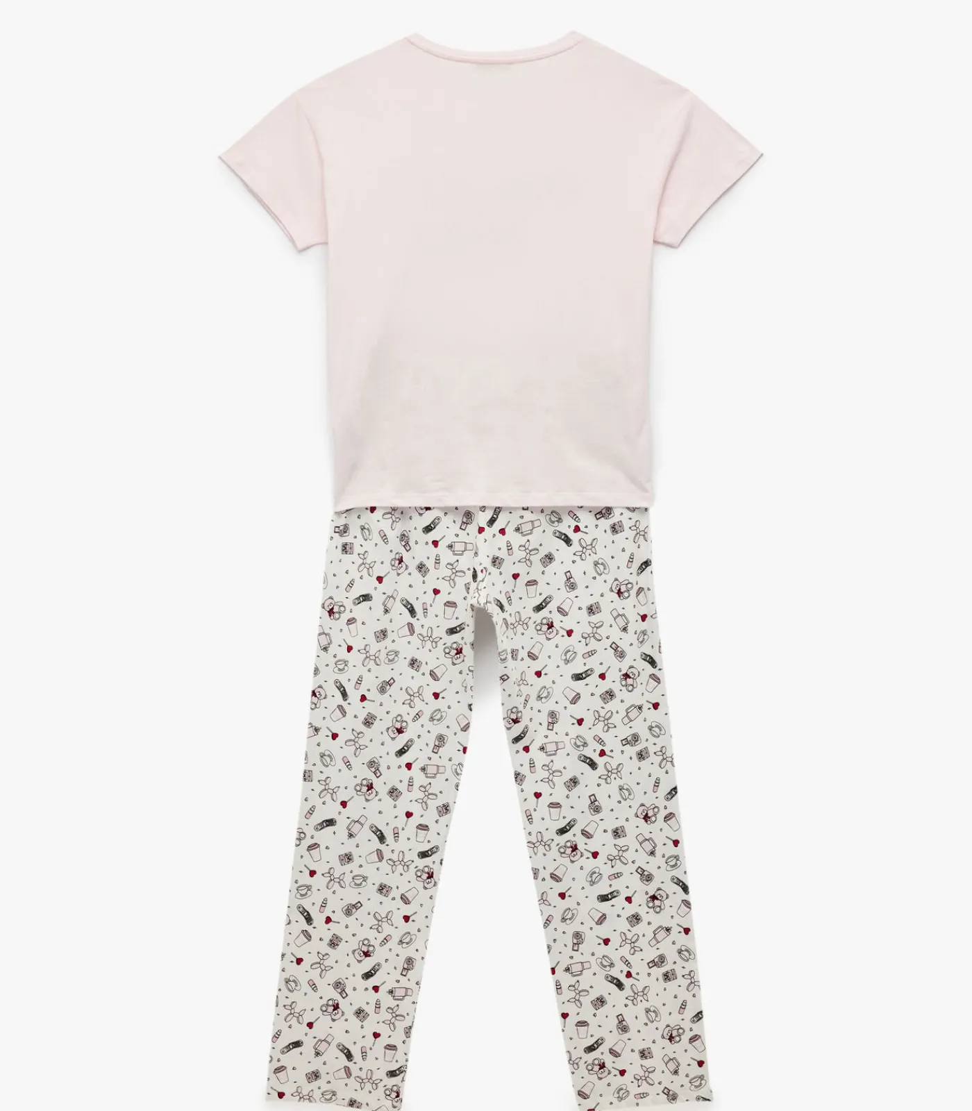 Pyjama Set Korte Mouwen Katoen Bedrukt DAMES Loungewear