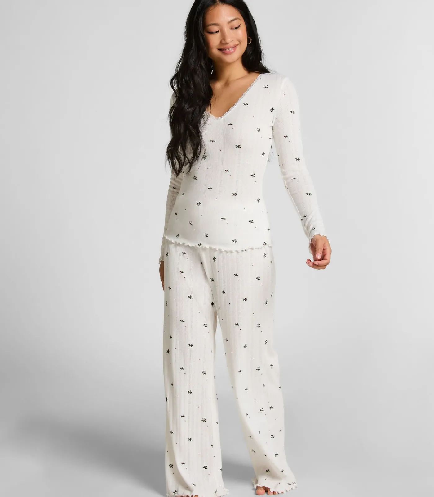 DAMES Hunkemöller Pyjamabroek Pointelle