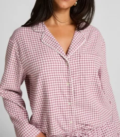 DAMES Hunkemöller Pyjamatop Flanel Essentials