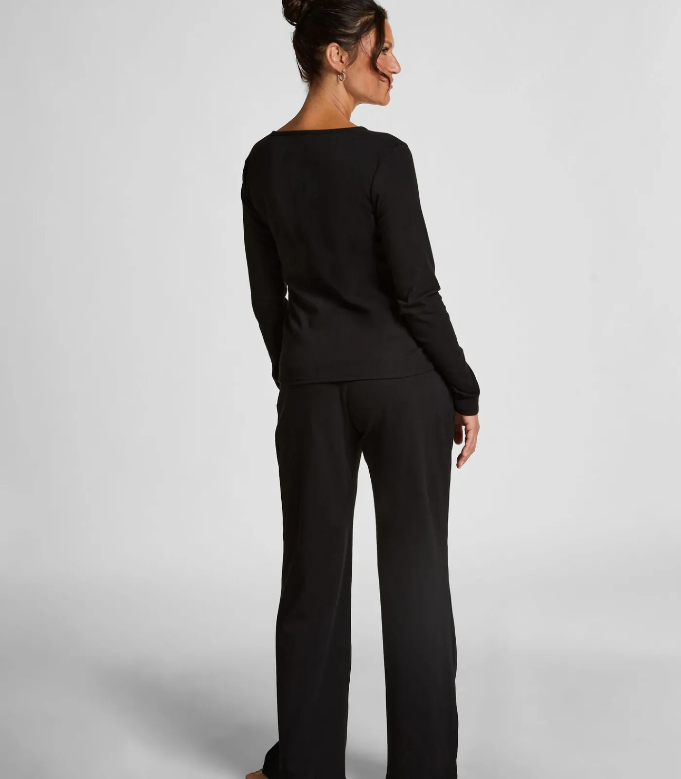 Clearance Pyjamatop met lange mouwen Henley DAMES Nachtmode