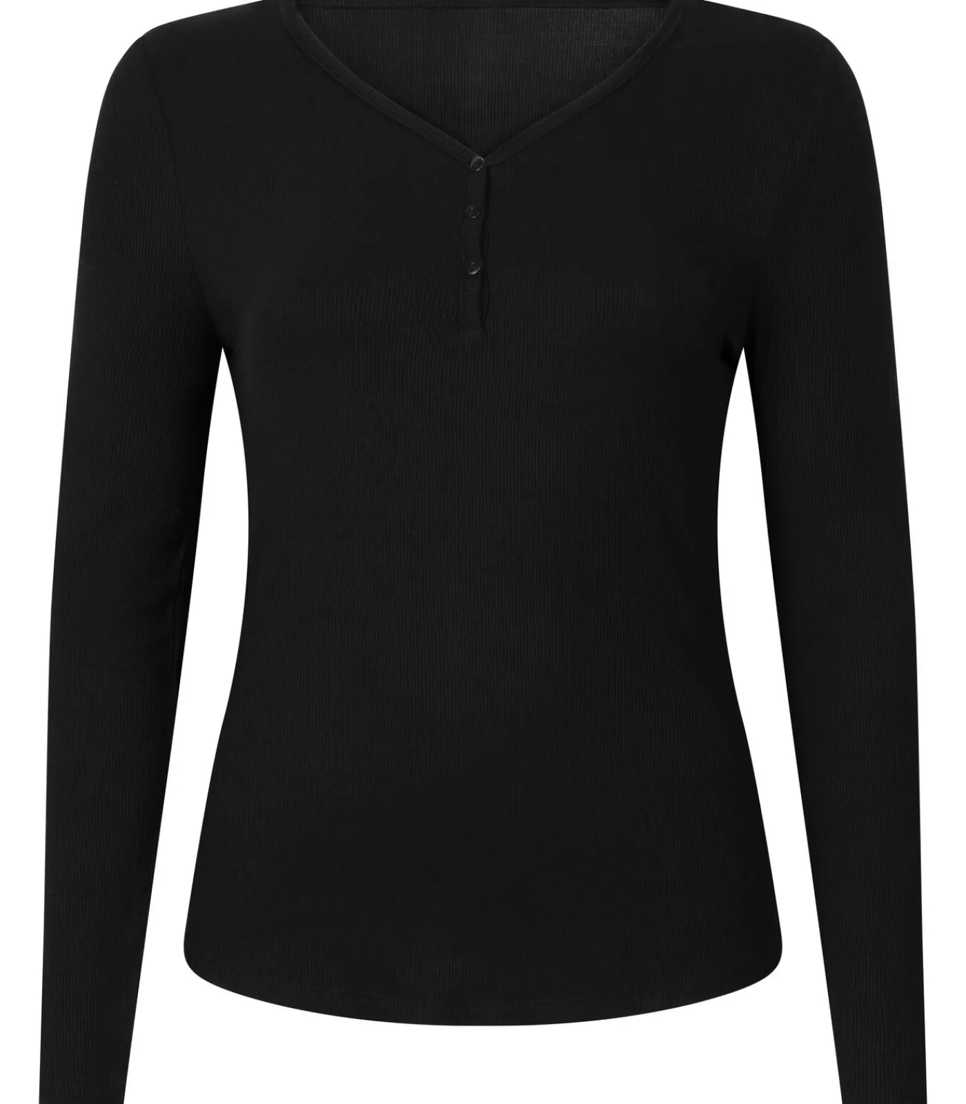 Clearance Pyjamatop met lange mouwen Henley DAMES Nachtmode