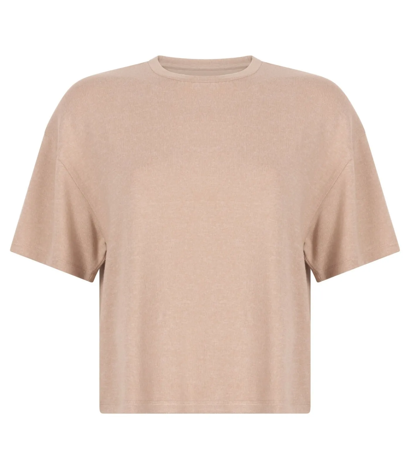 Online Pyjamatop van geborstelde jersey DAMES Nachtmode