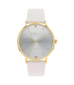 DAMES s.Oliver Quarzuhr voor dames, roestvrij staal | kunstleer