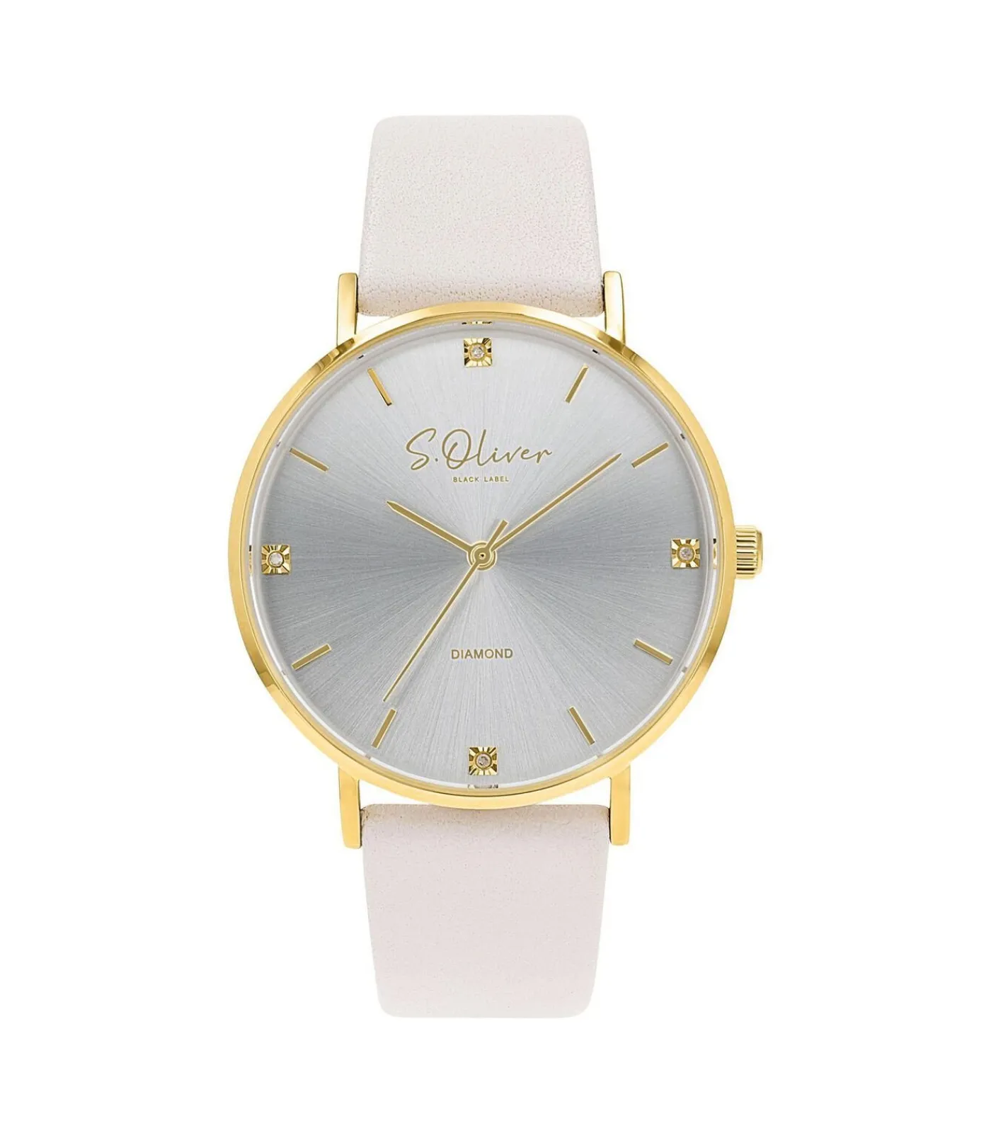 DAMES s.Oliver Quarzuhr voor dames, roestvrij staal | kunstleer