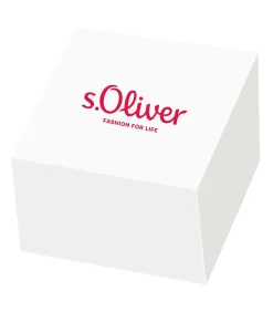 DAMES s.Oliver Quarzuhr voor dames, roestvrij staal | kunstleer