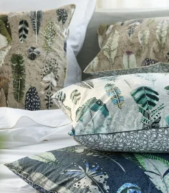 New Quill natural Dekbedovertrek in katoen perkal met print Dekbedovertrekken