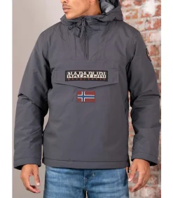 Heren NAPAPIJRI Rainforest winter - dark grey solid