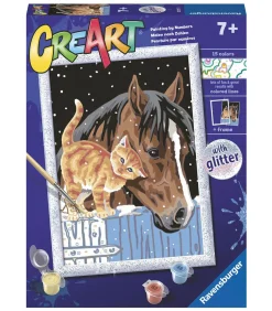 New schilderen op nummer - CreArt Vrienden in de Stal dierenpakket Kinderen Speelgoed