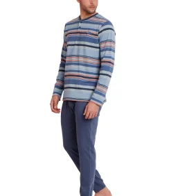 Rayas Vespa Pyjama outfit broek top lange mouwen Style Heren Pyjama's