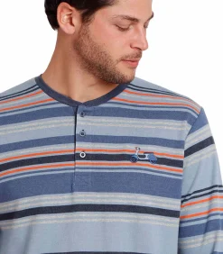 Rayas Vespa Pyjama outfit broek top lange mouwen Style Heren Pyjama's