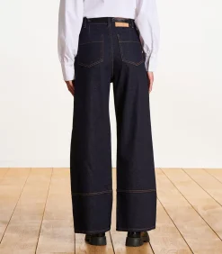 DAMES La Fée Maraboutée Rechte jeans van biologisch katoen in raw denim