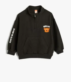 Kinderen Koton Rechte kraag geborduurd Sweatshirt