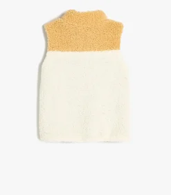 Rechte kraag-volledige ritssluiting Puffer Weste Anorak Kinderen Sportkledij