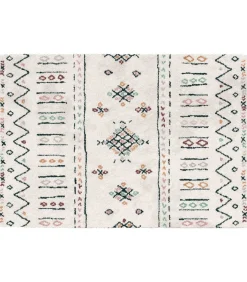 Oviala Rechthoekig hoogpolig vloerkleed met etnisch patroon 120x170 cm