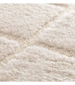 New Rechthoekig hoogpolig vloerkleed in ecru shaggy-stijl 160 x 230 cm Tapijten