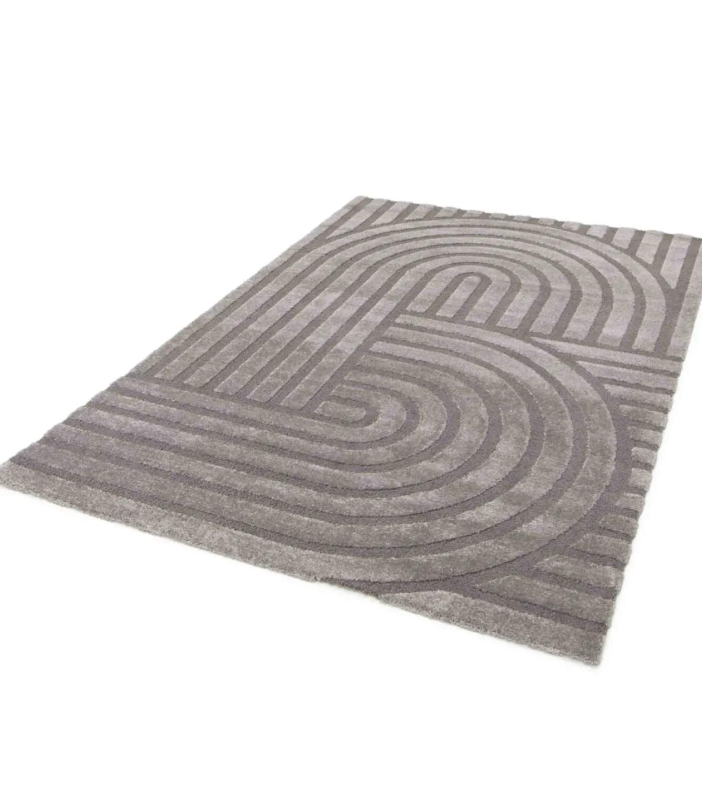 Hot Rechthoekig laagpolig vloerkleed eigentijds patroon grijs 120 x 170 cm Tapijten