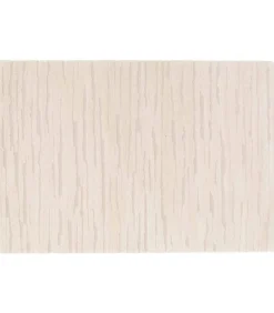 Best Rechthoekig laagpolig vloerkleed in effen ecru patroon 120 x 170 cm Tapijten