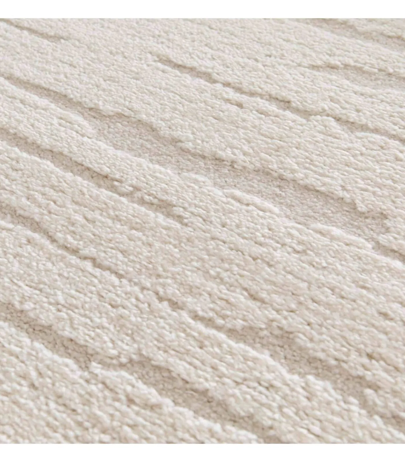 Best Rechthoekig laagpolig vloerkleed in effen ecru patroon 120 x 170 cm Tapijten