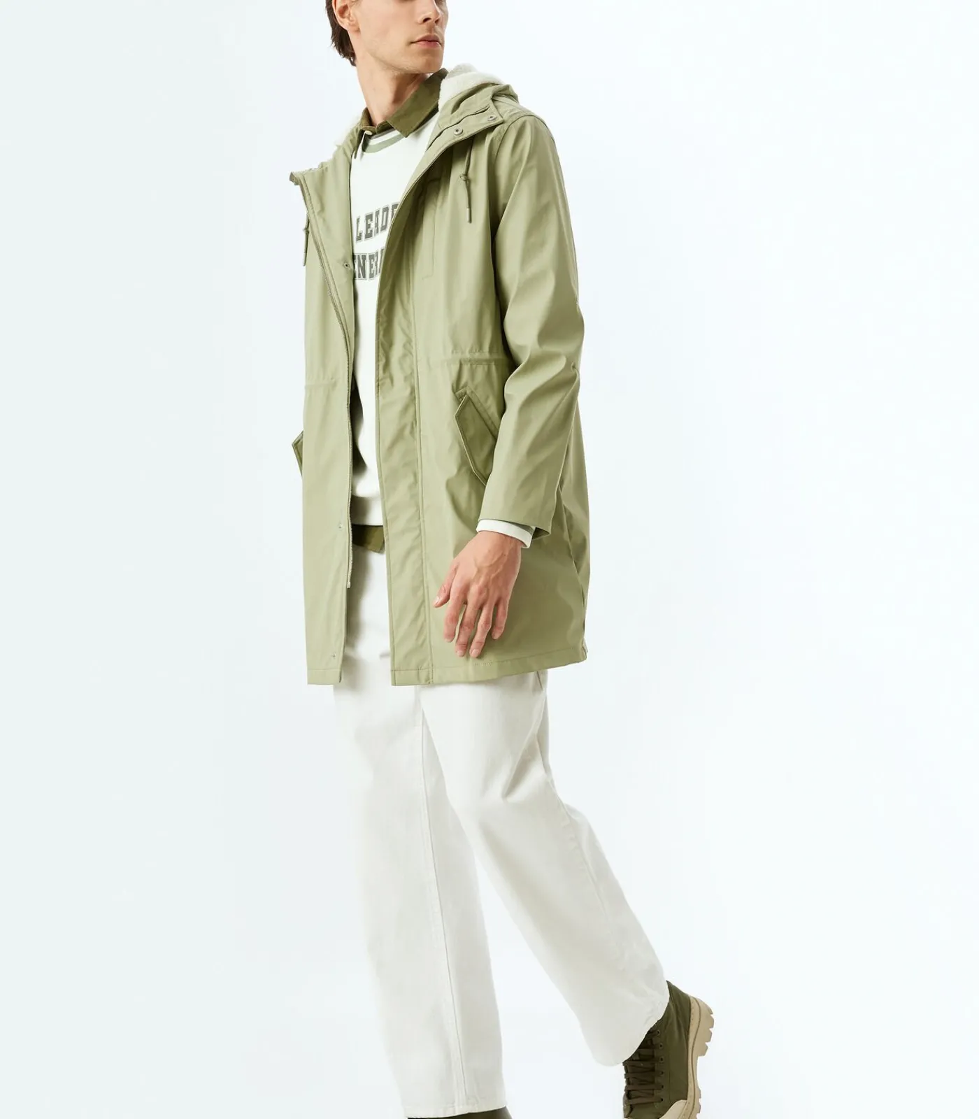 Best Regenjas Heren Slim Fit Kap Knoopsluiting Heren Jassen