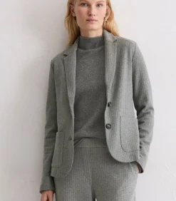 DAMES Marc O'Polo Regular blazer van krijtstreepjersey