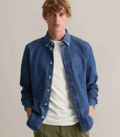 Regular denim overhemd Heren Hemden