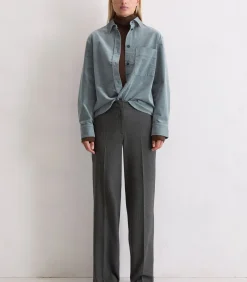 DAMES Marc O'Polo Relaxed overhemd van fluweel