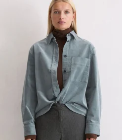 DAMES Marc O'Polo Relaxed overhemd van fluweel