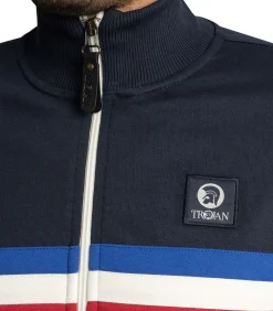Heren Trojan Retro Gestreept Trainingsjack