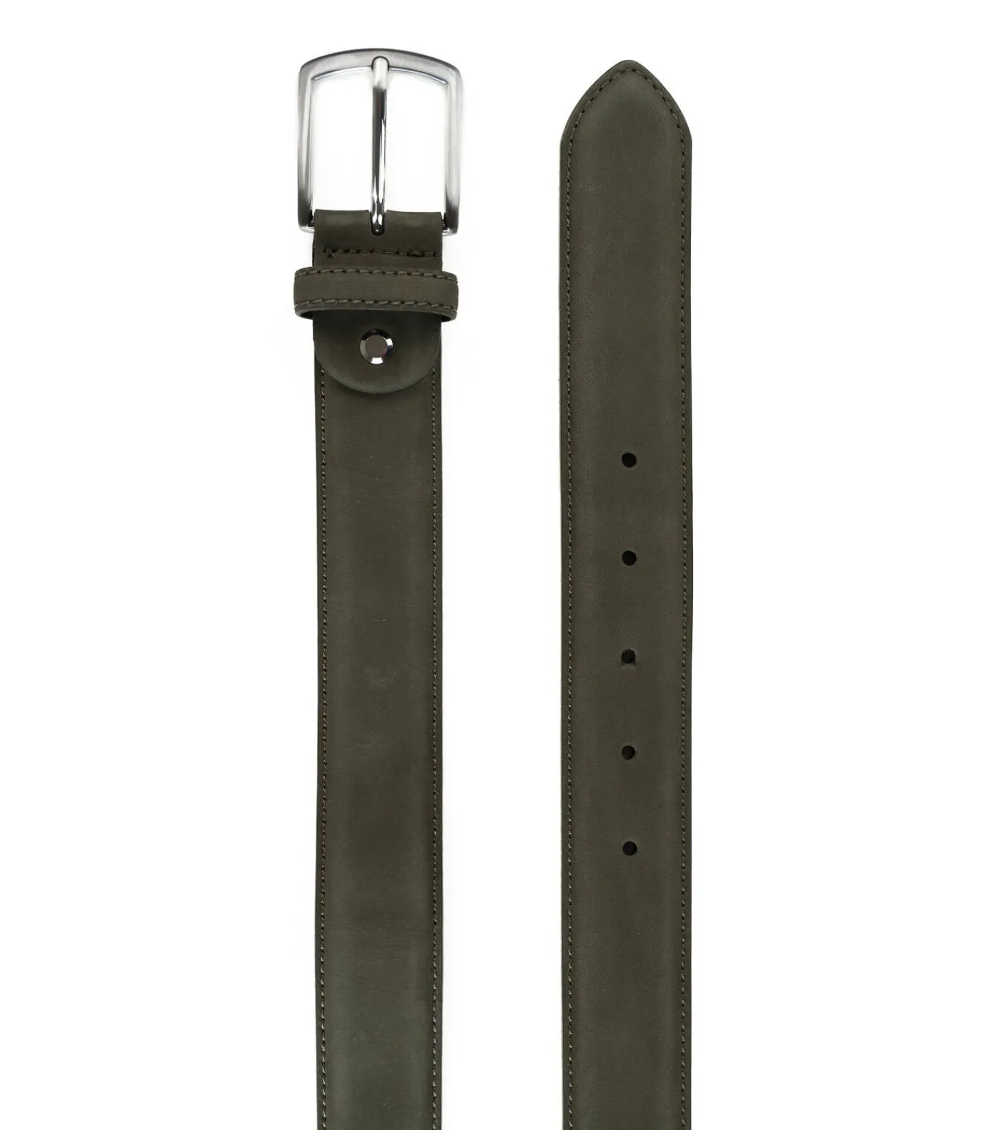 Outlet Riem 3.5 cm volnerfleder Nubuck Kaki Heren Riemen