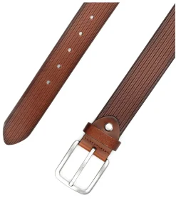 Online Riem Structuur Leer Bruin Heren Riemen