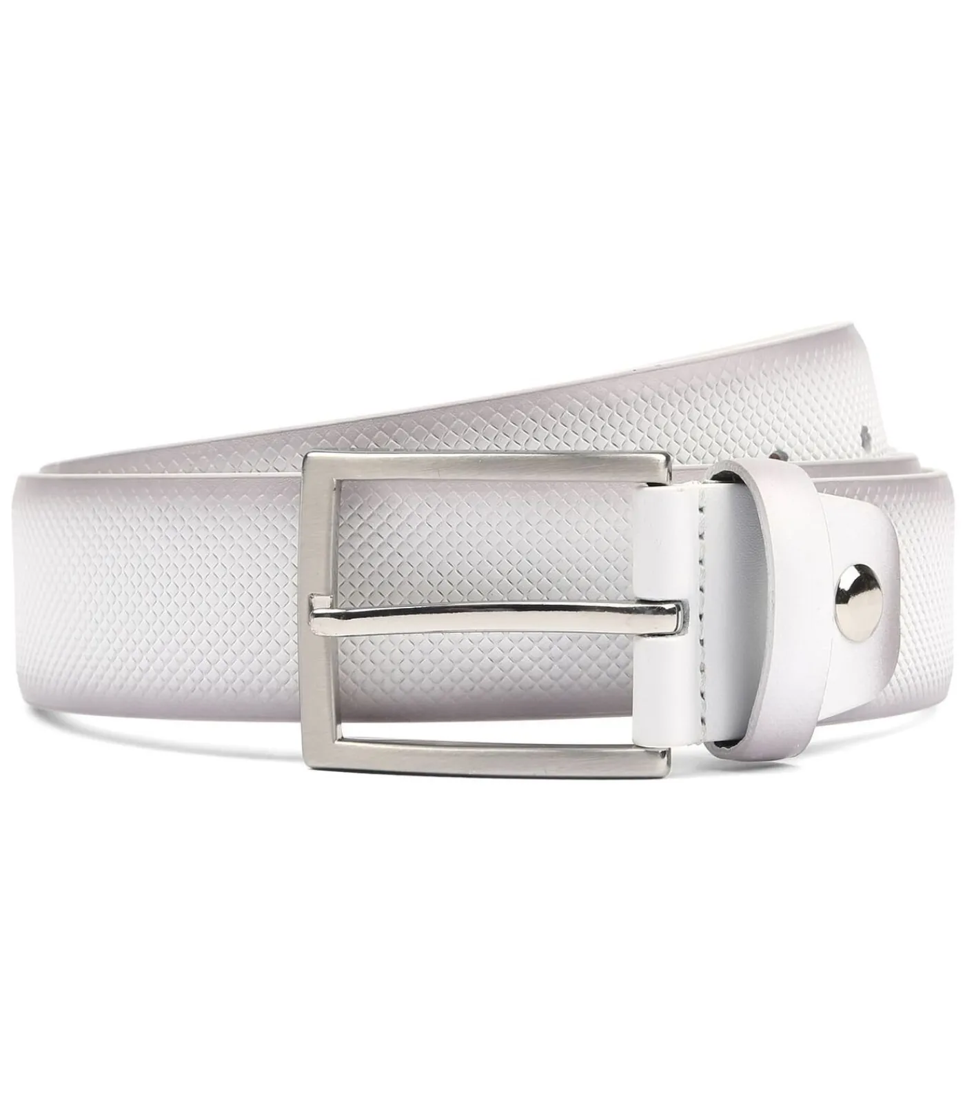 Heren Suitable Riem Structuur Leer Wit