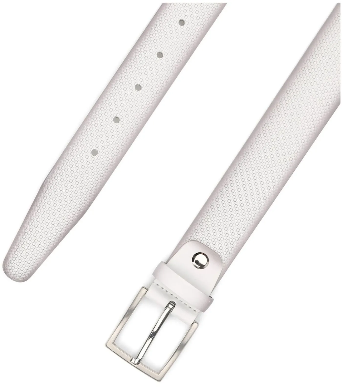 Heren Suitable Riem Structuur Leer Wit