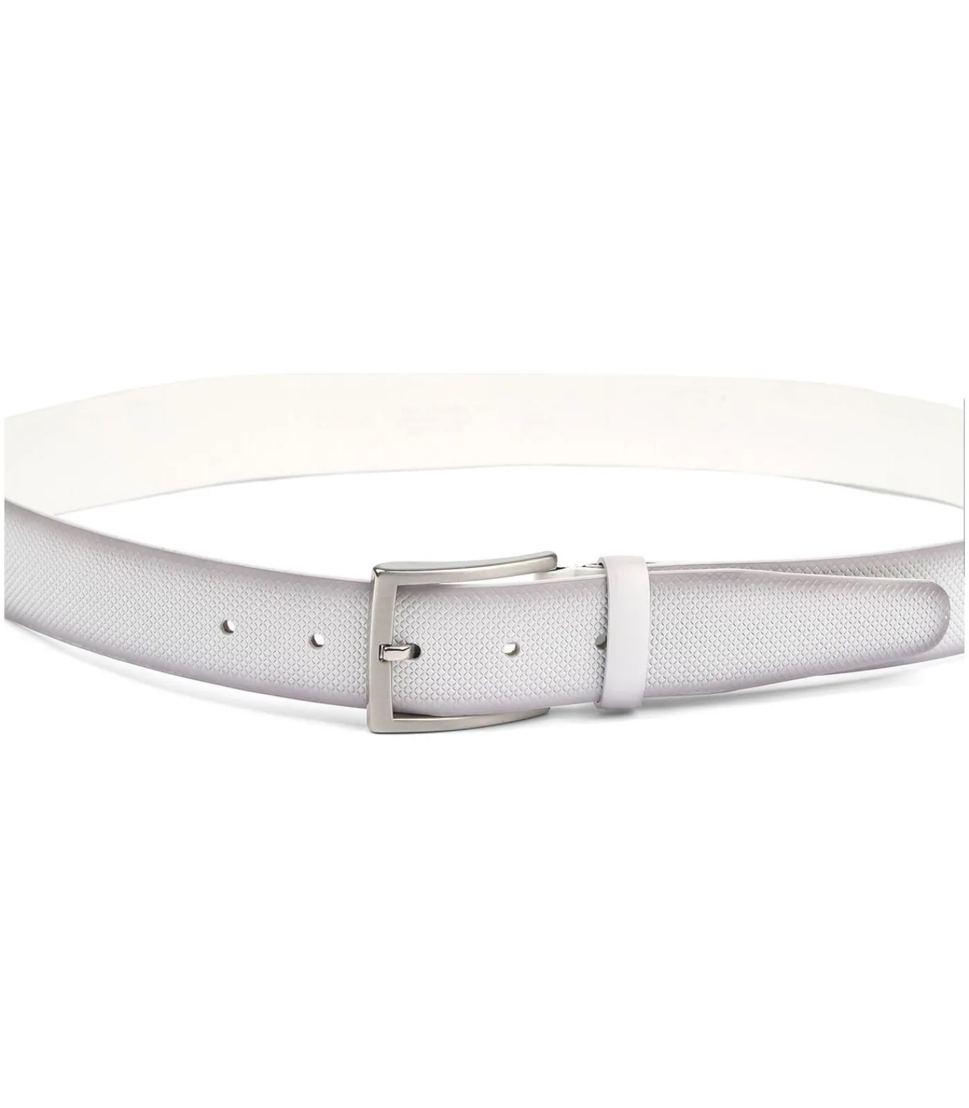 Heren Suitable Riem Structuur Leer Wit