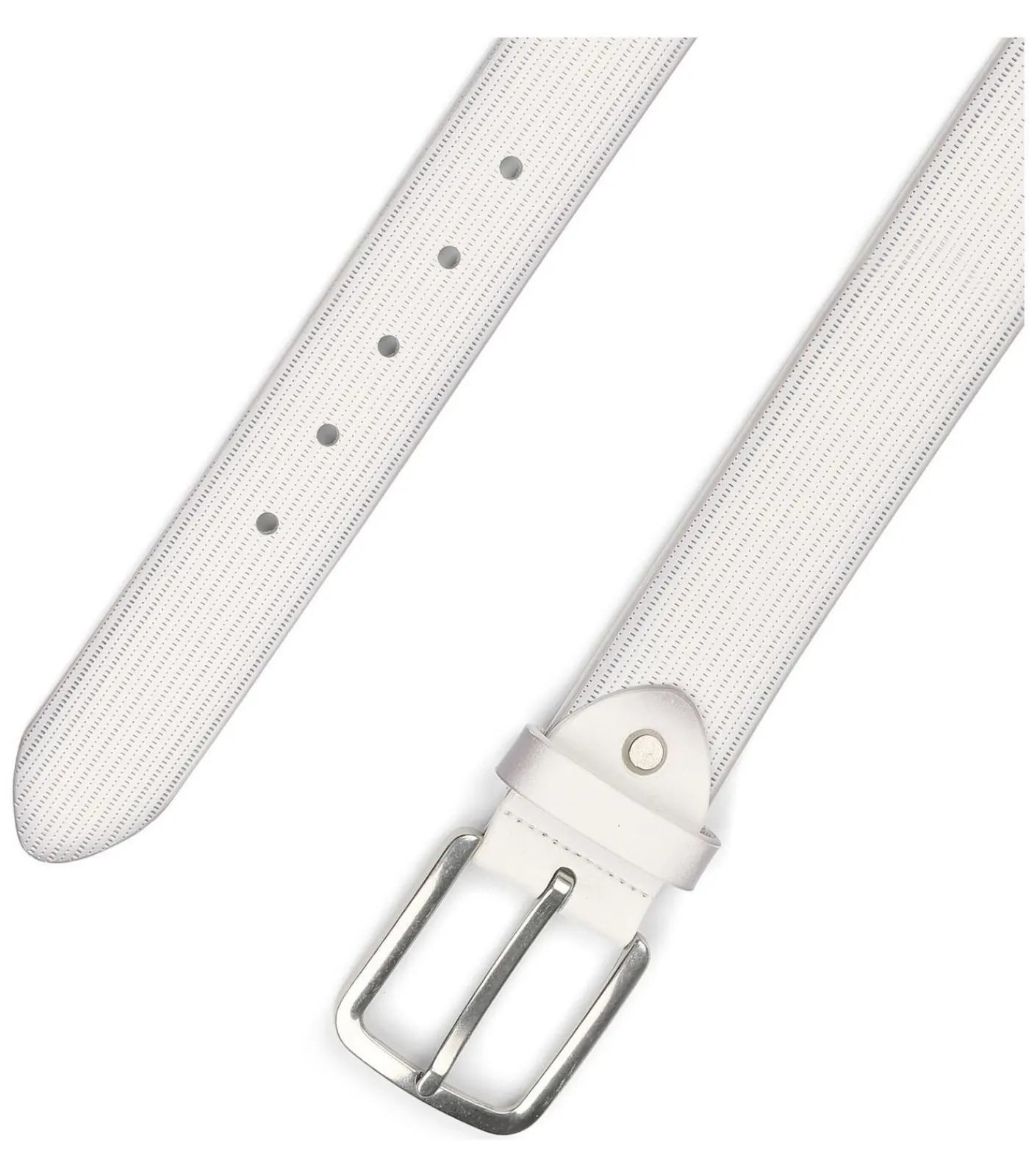 Heren Suitable Riem Structuur Leer Wit