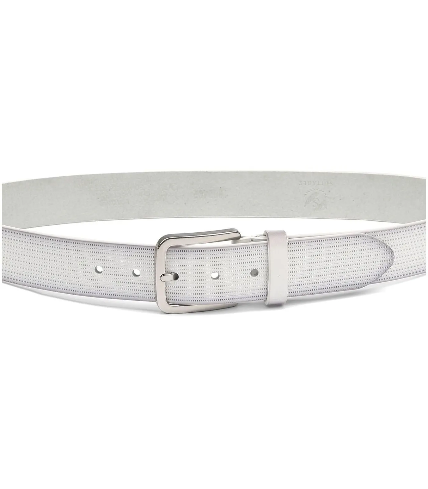 Heren Suitable Riem Structuur Leer Wit