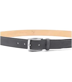 Heren Suitable Riem Suède Leer Grijs