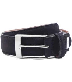 Heren PROFUOMO Riem Suede Donker Blauw