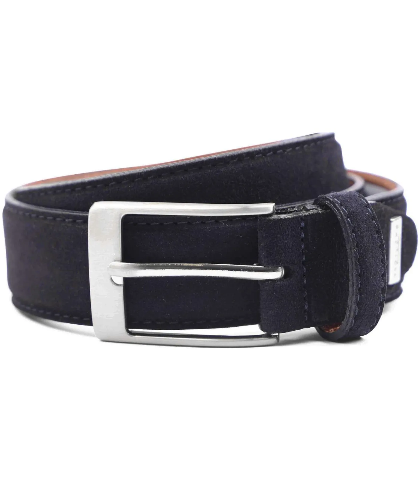 Heren PROFUOMO Riem Suede Donker Blauw