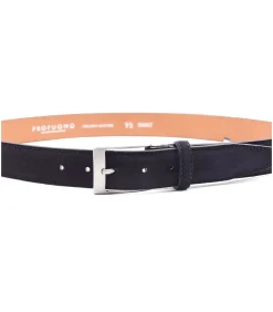 Heren PROFUOMO Riem Suede Donker Blauw