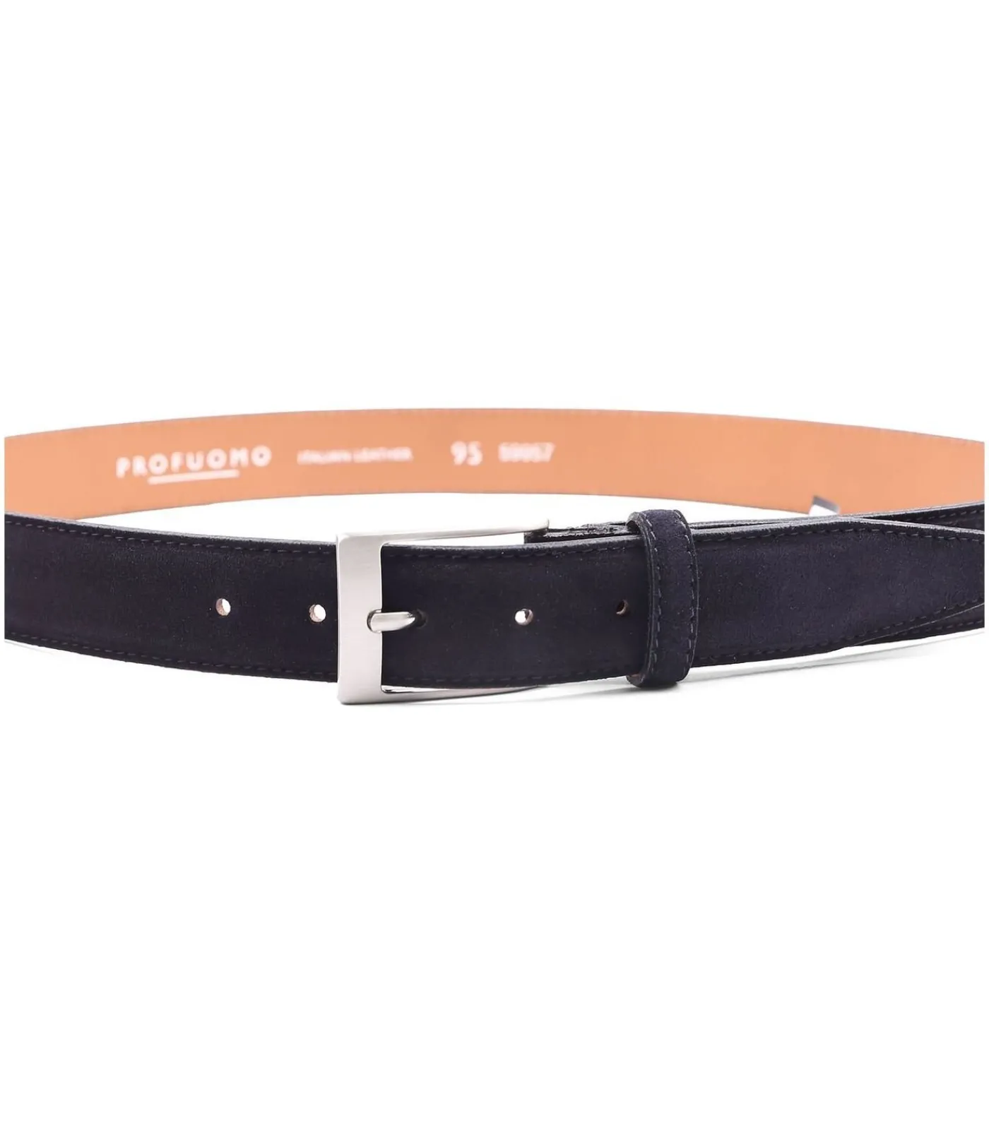 Heren PROFUOMO Riem Suede Donker Blauw