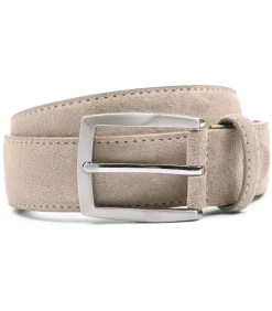 Online Riem Suede Wit Heren Riemen