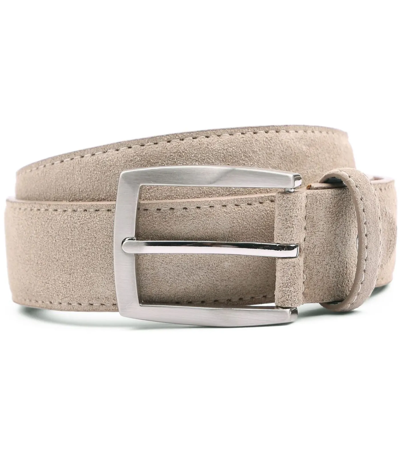 Online Riem Suede Wit Heren Riemen